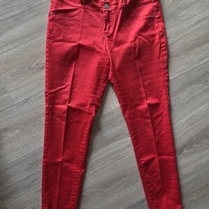 NOBO Vibrant Red Mid Rise Skinny Jeans
